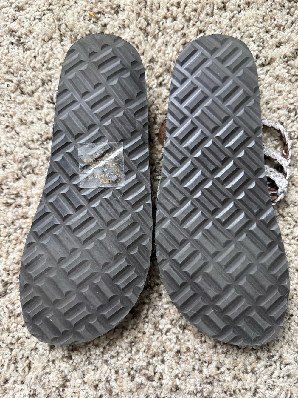 White Mountain Taupe Snake-Print Braided Slide Sandals - Picture 2 of 2
